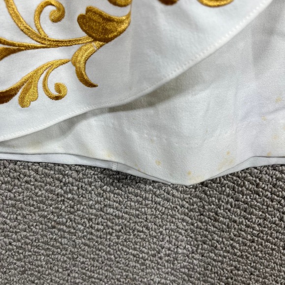 Monroe & Main Enchantment Dress Womens Size 12 White Gold Embroidered Sheath - Picture 6 of 14